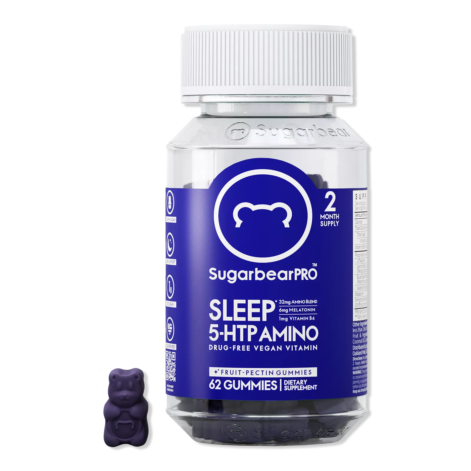 Sugarbear sleep /sleep 5-HTP Amino 62Gummies علبة تكفي استعمال شهرين
